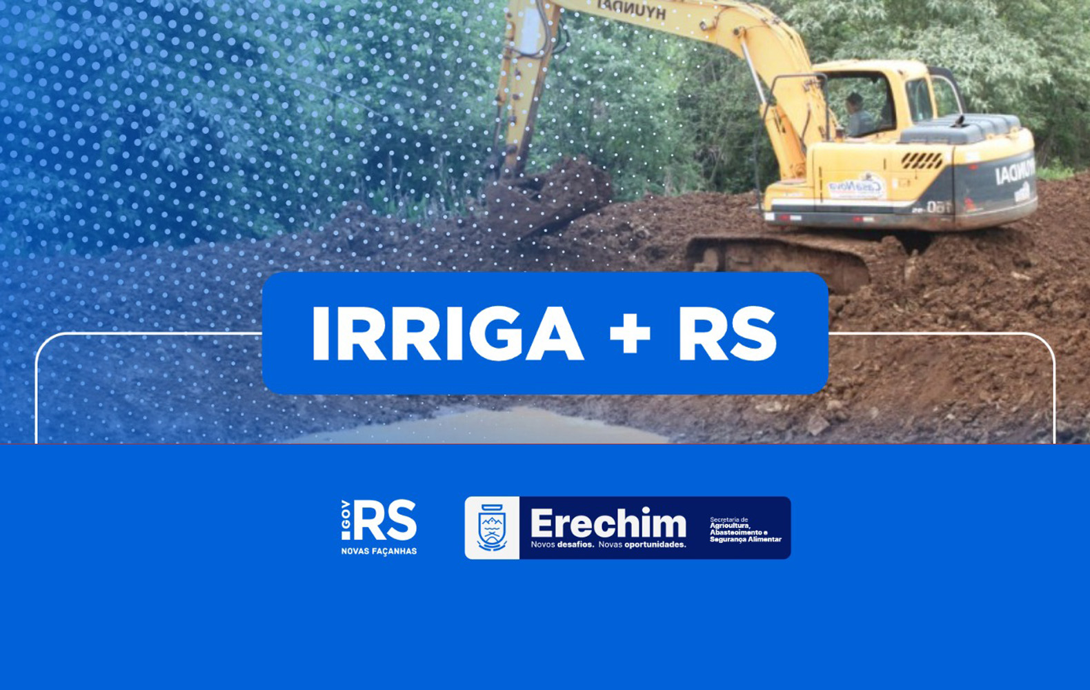  Agricultores podem se inscrever no Irriga + RS para constru??o de a?udes