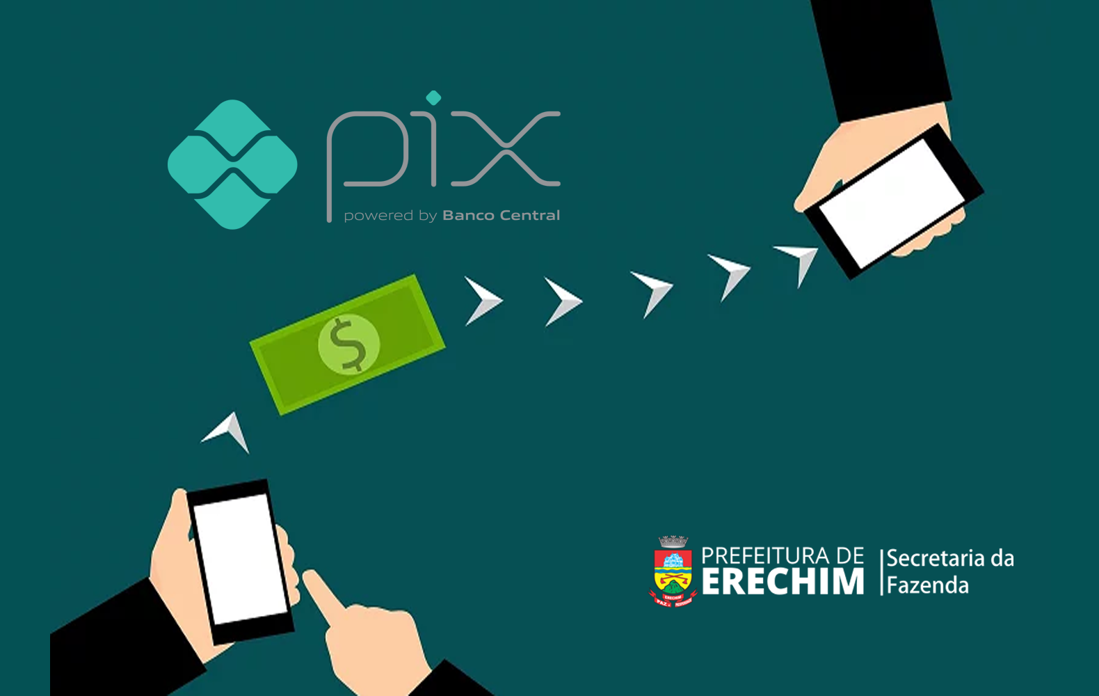  Pix pode ser usado para pagamento de guias da Prefeitura de Erechim