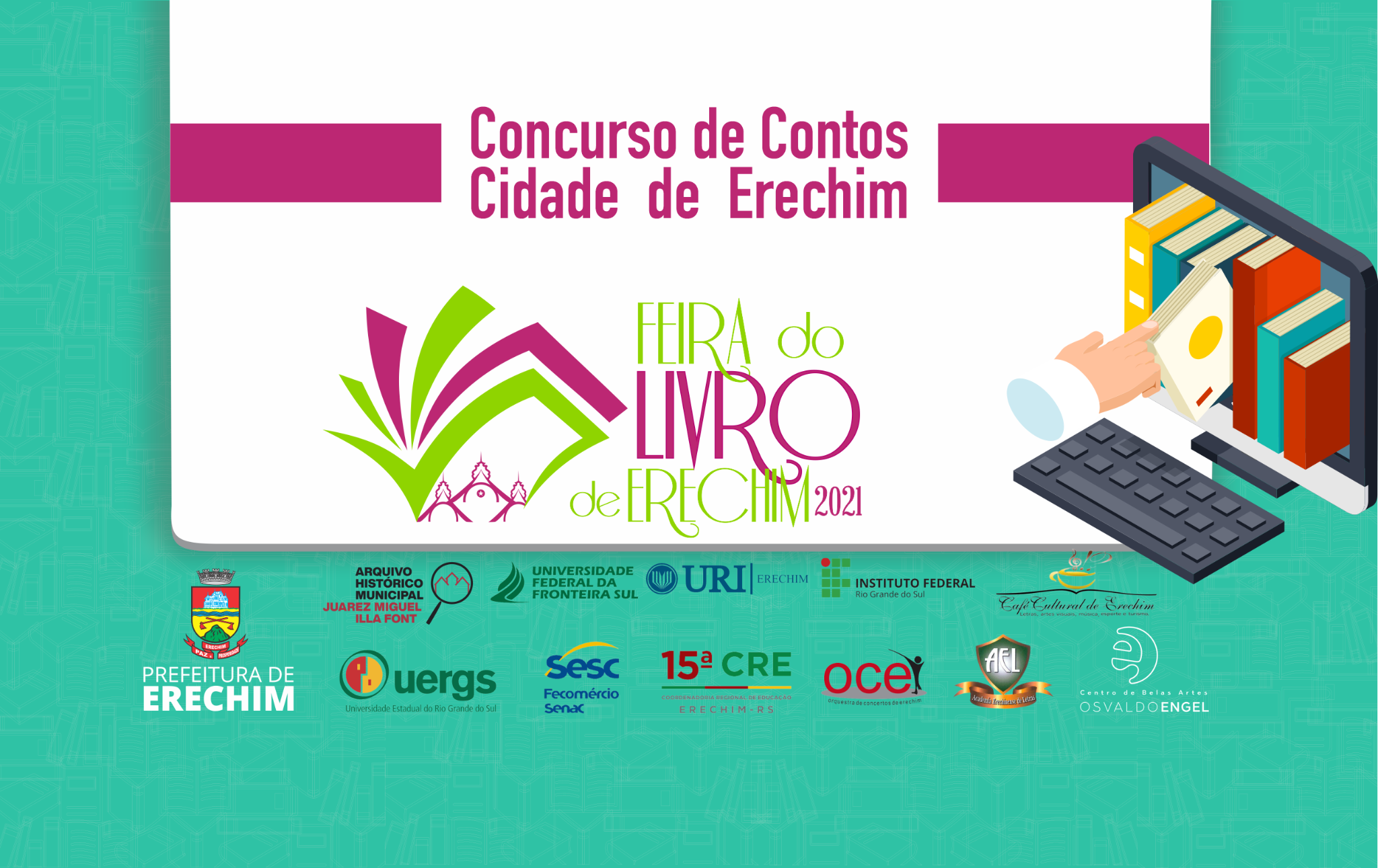  Feira do Livro 2021: inscreva-se no Concurso de Contos Cidade de Erechim