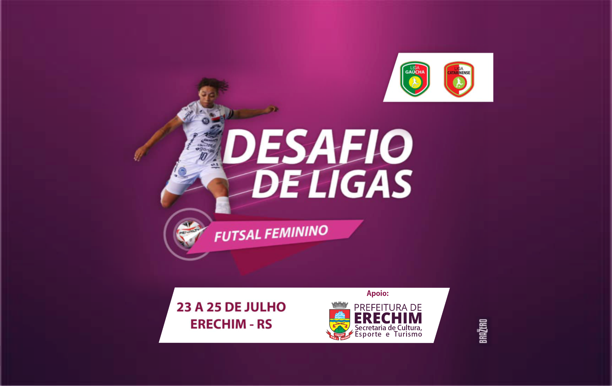  Erechim sedia 1? Desafio de Ligas de Futsal Feminino no fim deste m?s