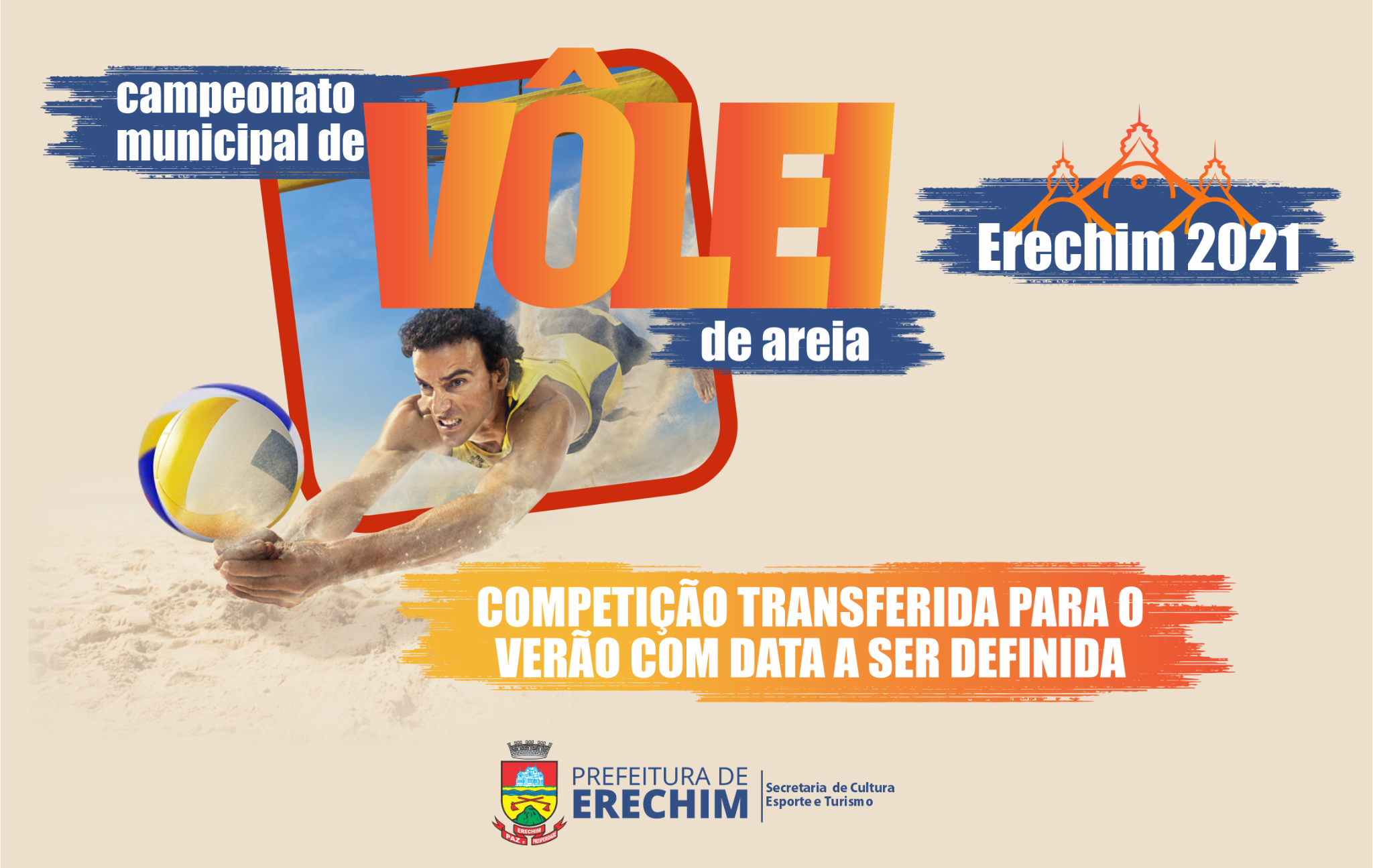  Campeonato de V?lei de Areia ? transferido para o ver?o