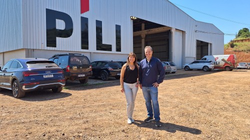 Márcia e Giovani, sócios e diretores da Pili Equipamentos