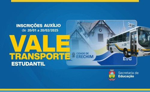 Inscrições abertas para o Vale Transporte Estudantil