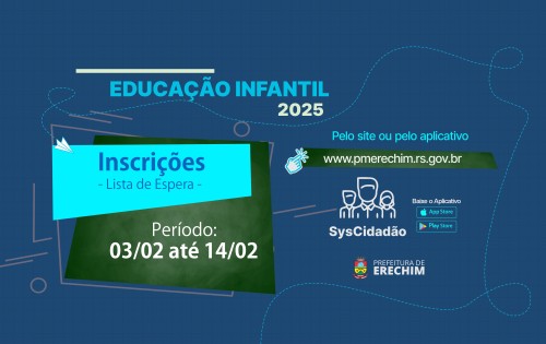 Abertas inscri?es para Lista de Espera da Educa??o Infantil 2025