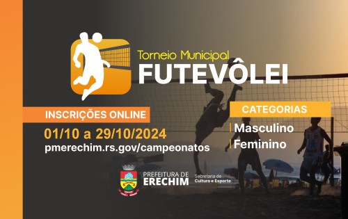 Inscri?es para Torneio Municipal de Futev?lei seguem abertas