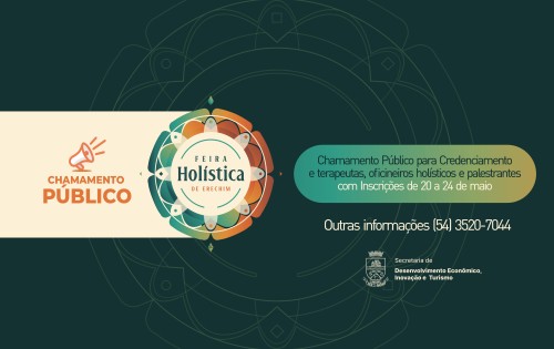 Credenciamento aberto para terapeutas, oficineiros e palestrantes para 2? Feira Hol?stica de Erechim