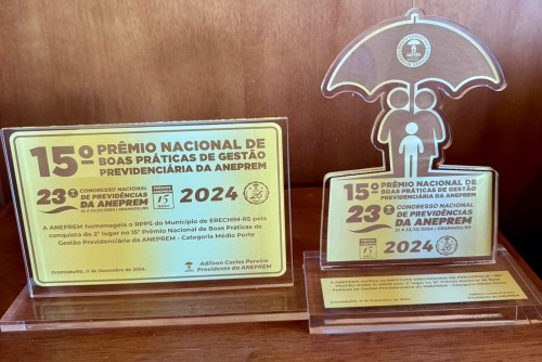 IEP de Erechim é premiado no 15º Prêmio Nacional de Boas Práticas de Gestão Previdenciária