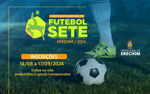 Inscrições abertas para o Campeonato Municipal de Futebol Sete 2024