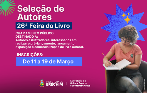 Músicos podem fazer parte da 24ª Feira do Livro