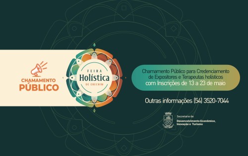 Credenciamento aberto para expositores e terapeutas participarem da 2ª Feira Holística de Erechim