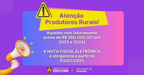 Obrigatoriedade da utilização da Nota Fiscal Eletrônica para produtores rurais