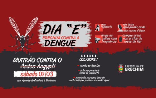 Dia E: Erechim contra a dengue neste s?bado (9) 