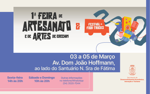 1? Feira de Artesanato e de Artes de Erechim e 1? Festival de Food Trucks come?a na sexta-feira