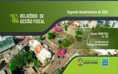  Audiência Pública com apresentação do Relatório de Gestão Fiscal é nesta quinta-feira (26)